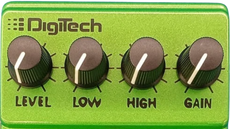 The DigiTech DBM Bad Monkey pedal control knobs